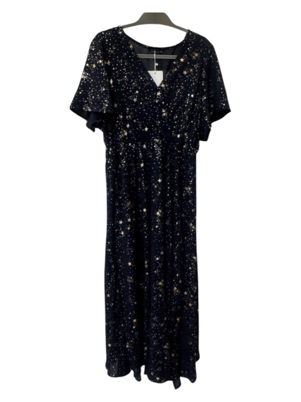 BloomChic Navy and Gold Star Maxi Dress